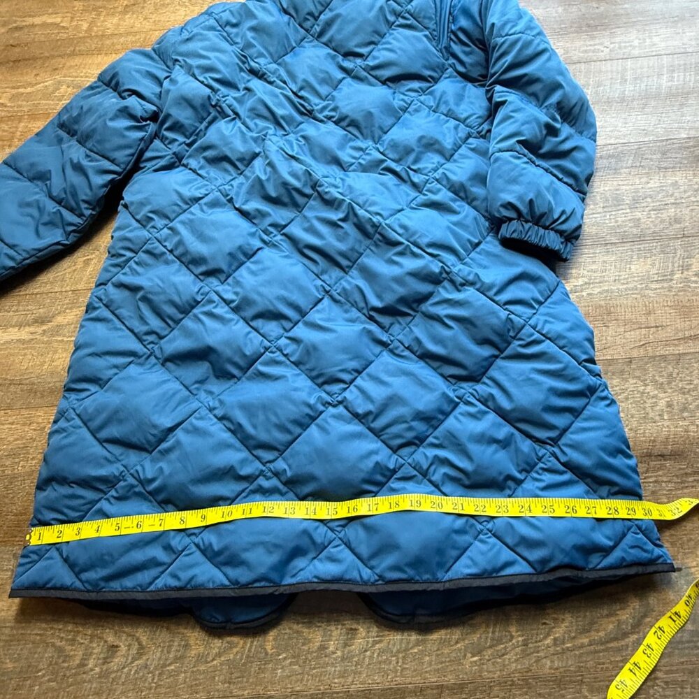 Lands' End Puffer Jacket Sz 1X FeatherFree Primaloft Quilted Maxi Hooded Women's - Picture 11 of 12